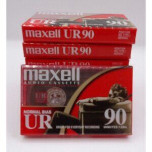 Maxwell Audio Cassette Normal Bias UR 90 Blank Super Size 7 Pack 135M - NEW!